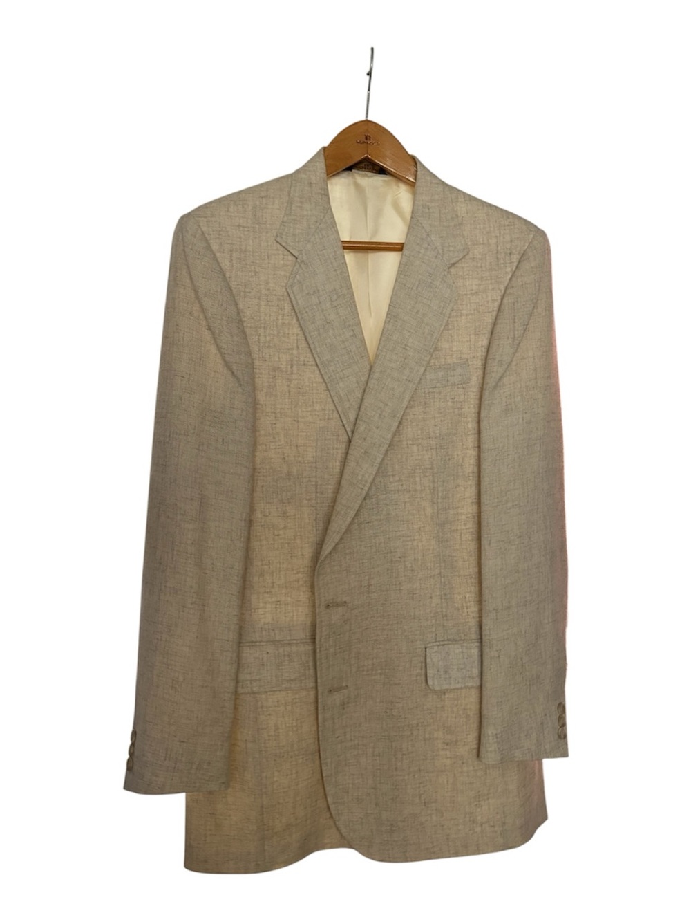 Haggar Light Beige Linen-Blend Sport Coat